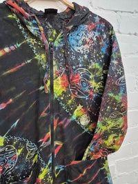 Celestial Tie Dye Long Hooded Jacket