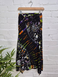 Celestial Tie Dye Midi Skirt