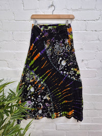 Celestial Tie Dye Midi Skirt