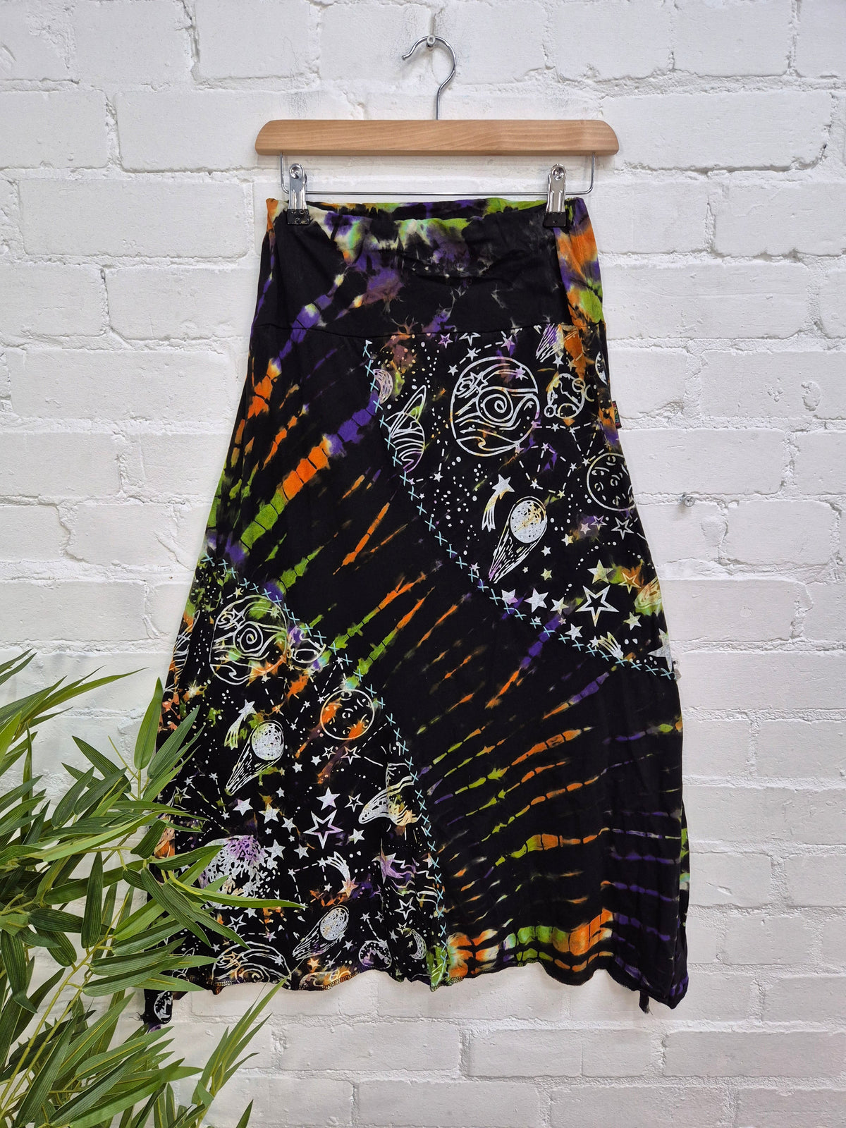 Celestial Tie Dye Midi Skirt