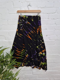 Celestial Tie Dye Midi Skirt