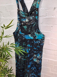 Tie Dye Fleece Lined Dungarees