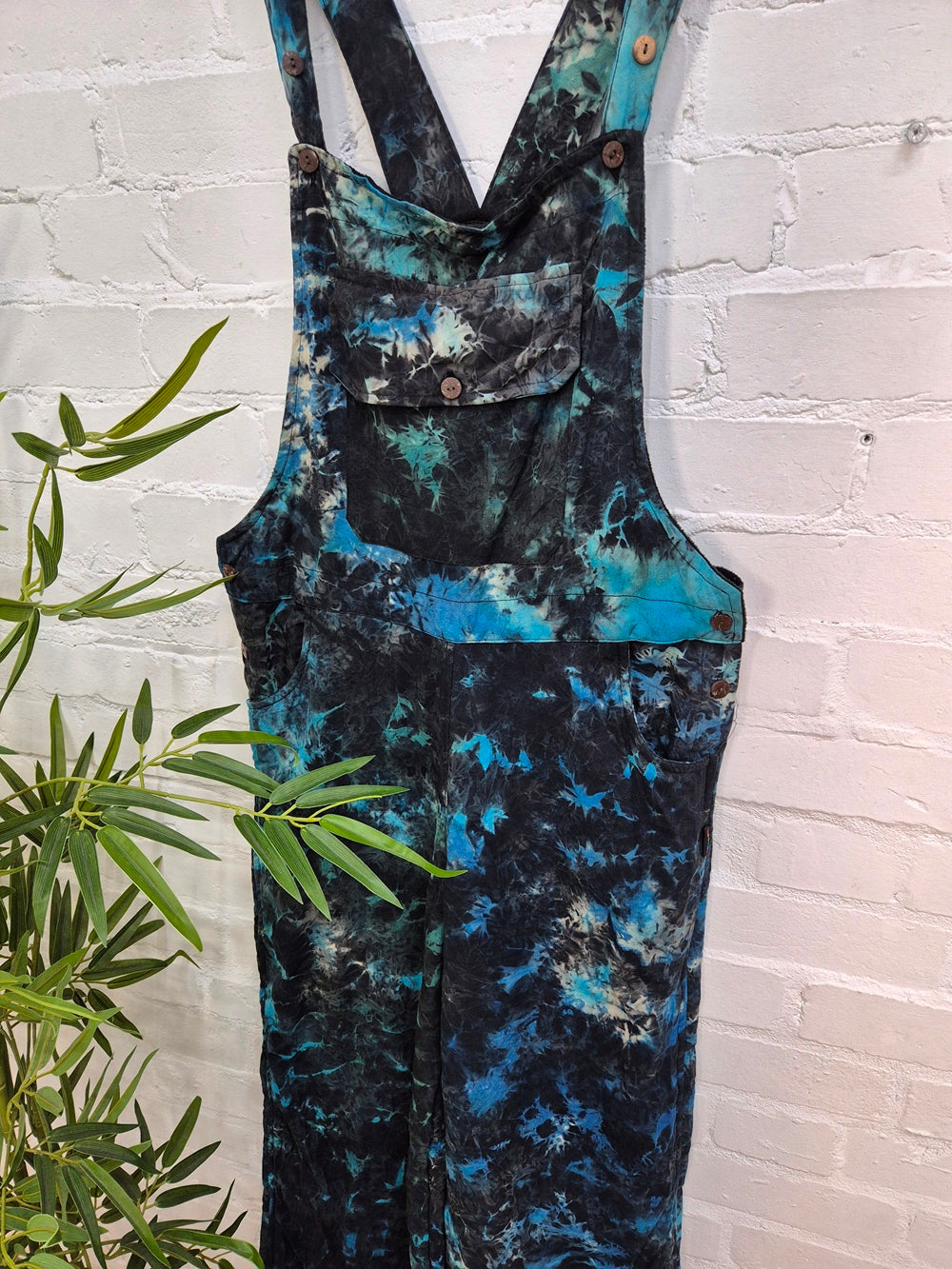 Tie Dye Fleece Lined Dungarees