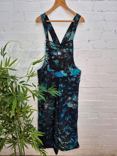 Tie Dye Fleece Lined Dungarees