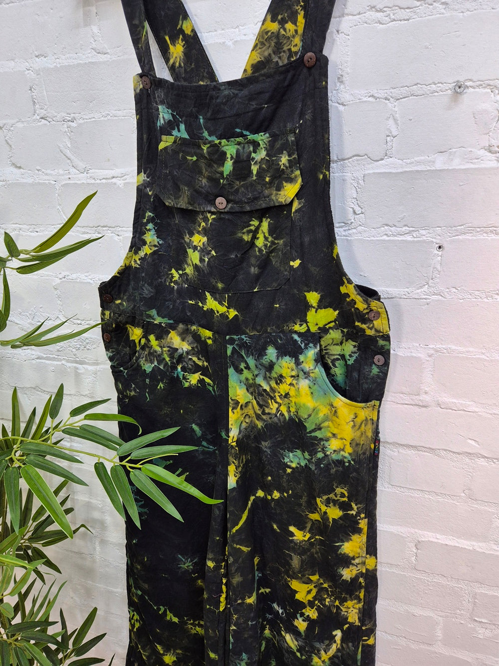Tie Dye Fleece Lined Dungarees
