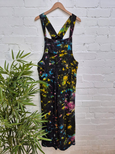 Tie Dye Fleece Lined Dungarees