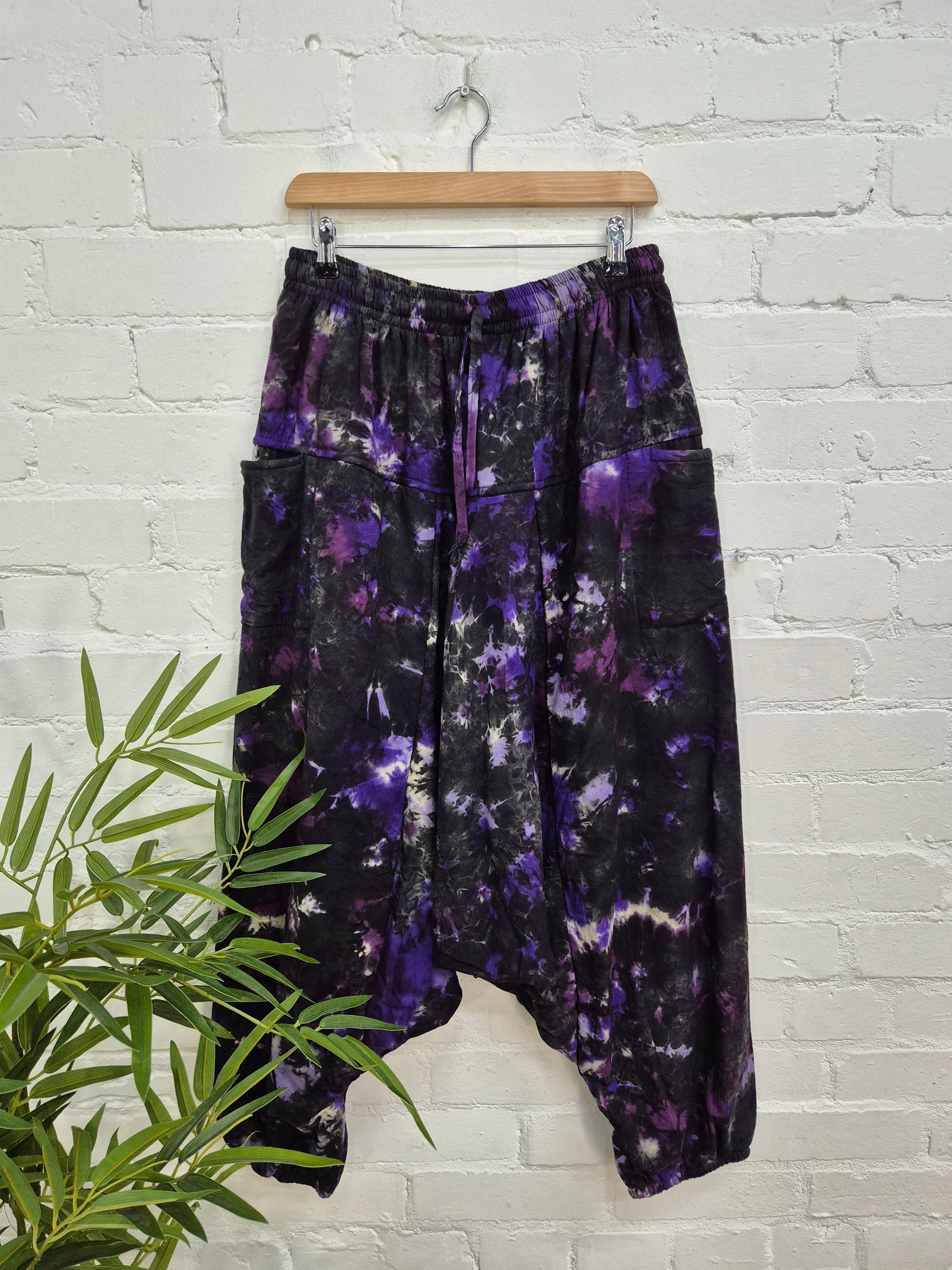 Tie Dye Fleece Lined Afghani Trousers