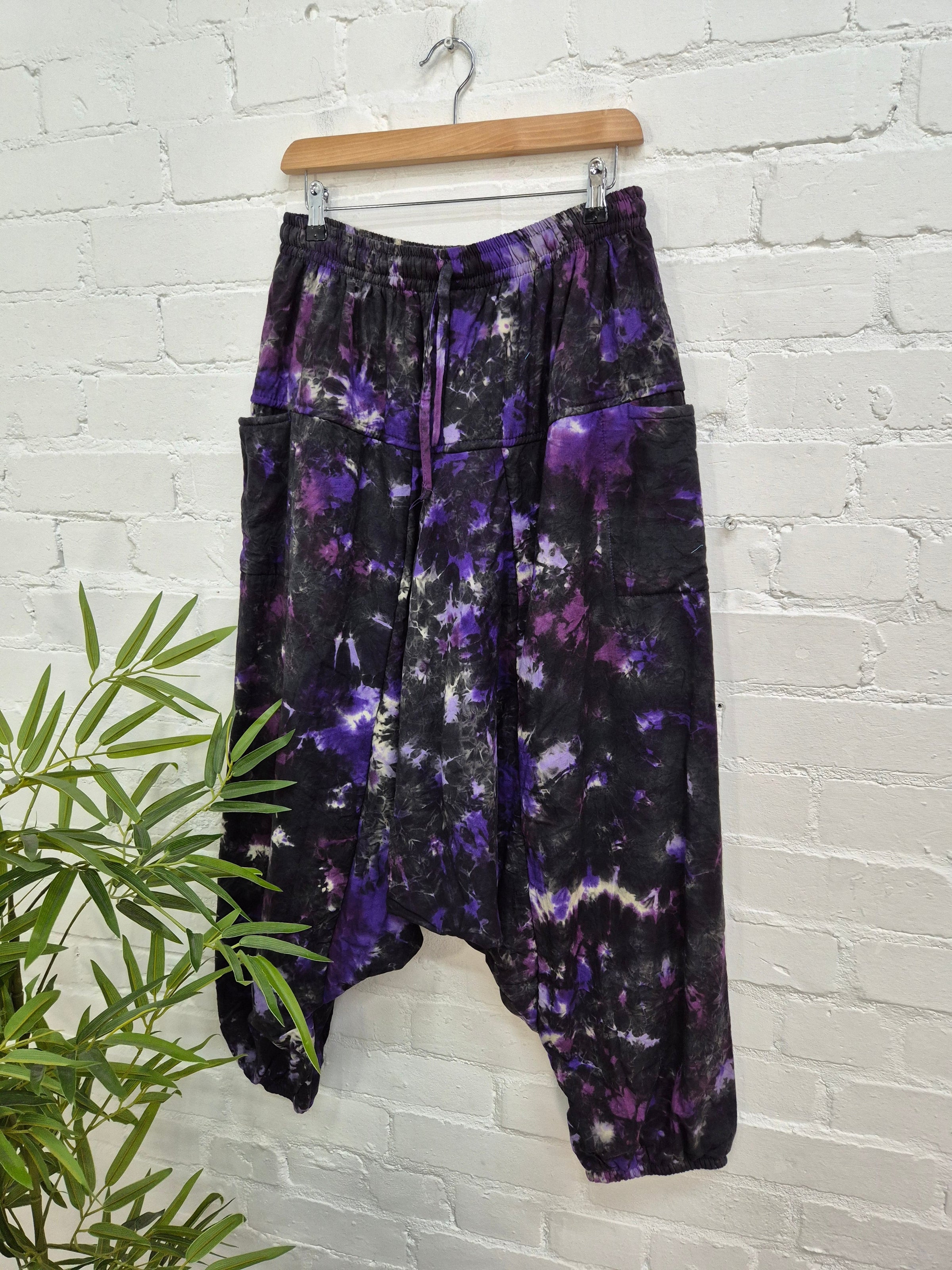 Tie Dye Fleece Lined Afghani Trousers