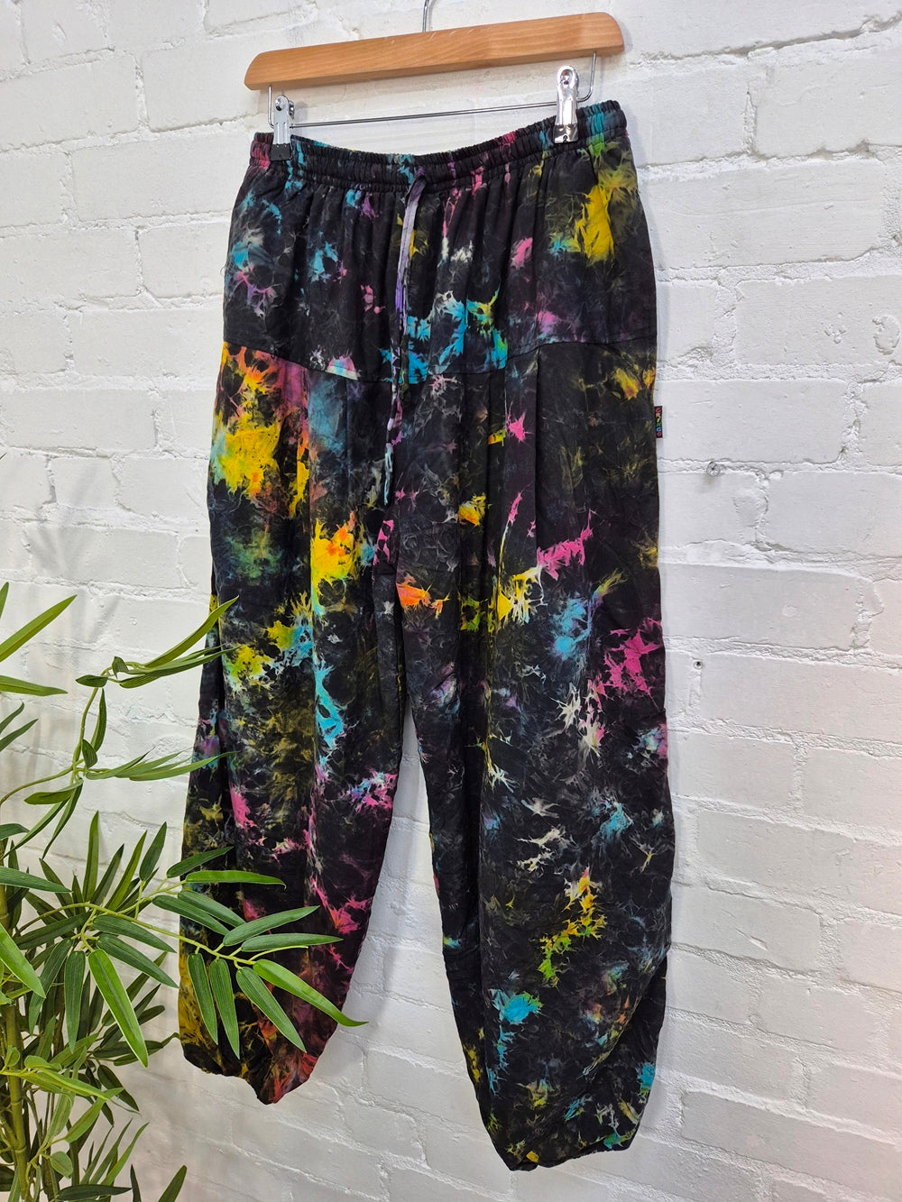 Tie Dye Fleece Lined Harem Trousers