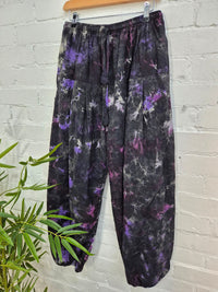 Tie Dye Fleece Lined Harem Trousers