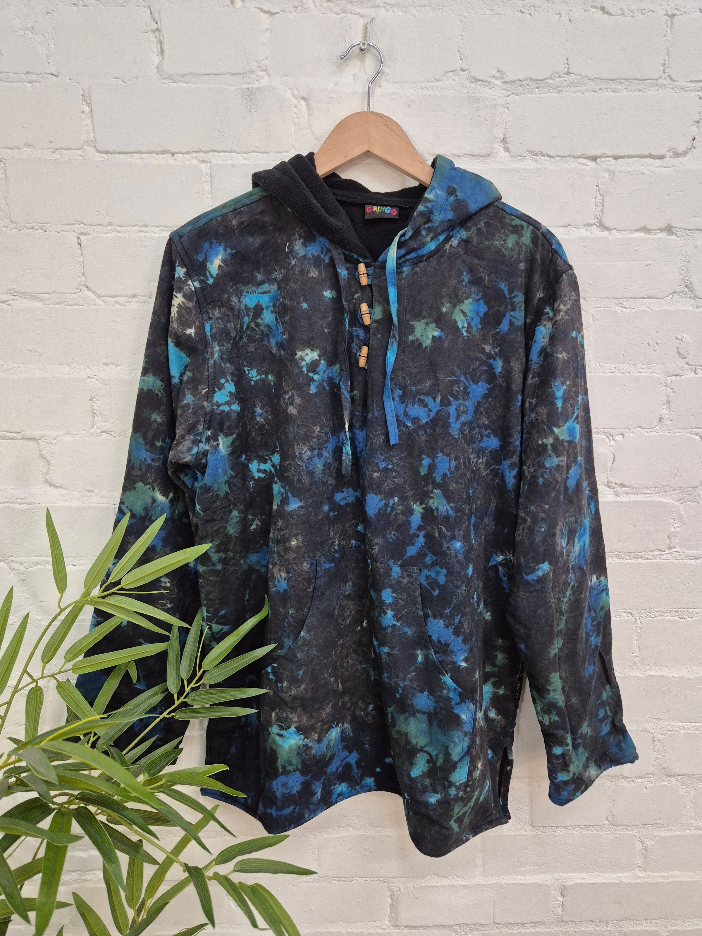 Tie Dye Fleece Lined Hood Top