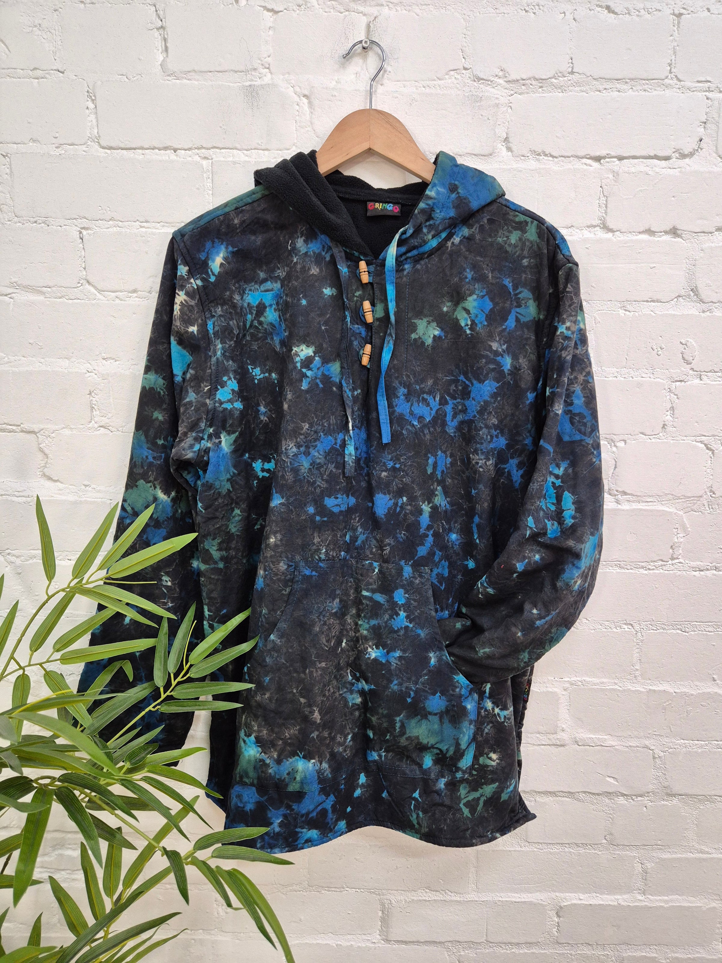 Tie Dye Fleece Lined Hood Top