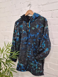 Tie Dye Fleece Lined Hood Top