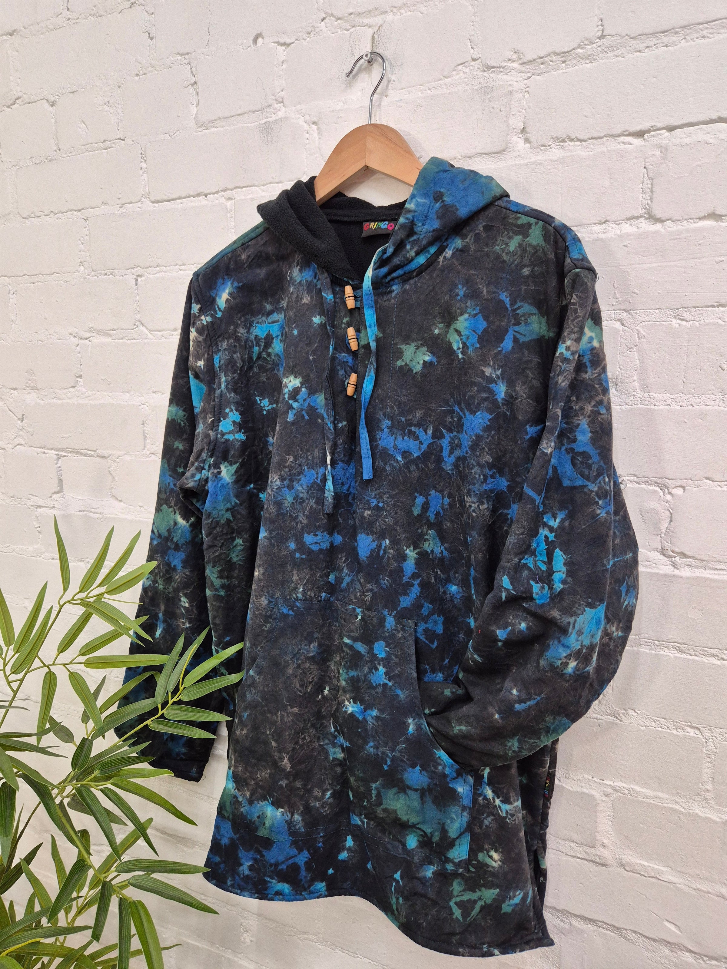 Tie Dye Fleece Lined Hood Top