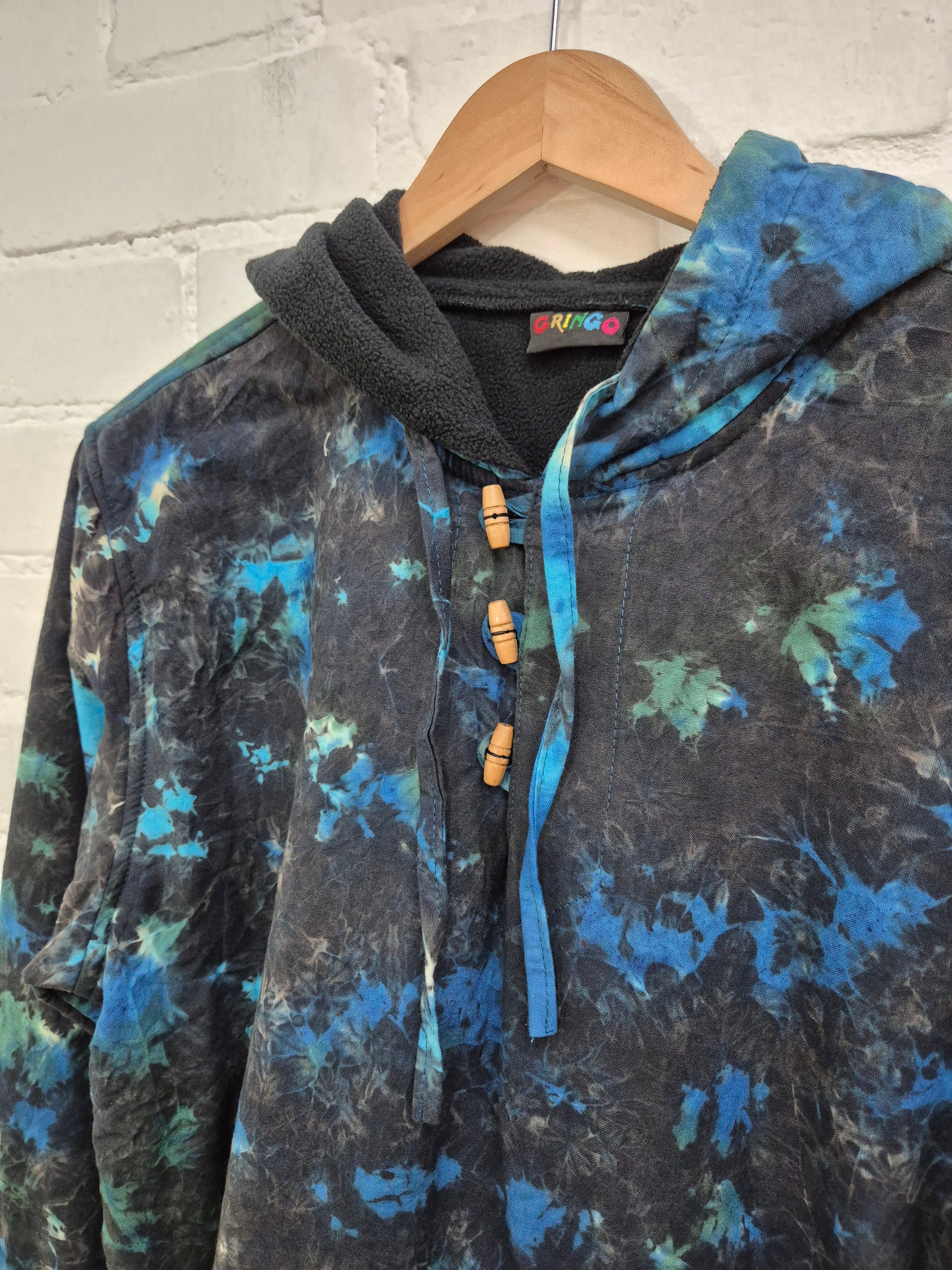 Tie Dye Fleece Lined Hood Top