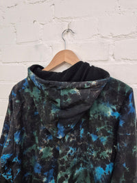 Tie Dye Fleece Lined Hood Top
