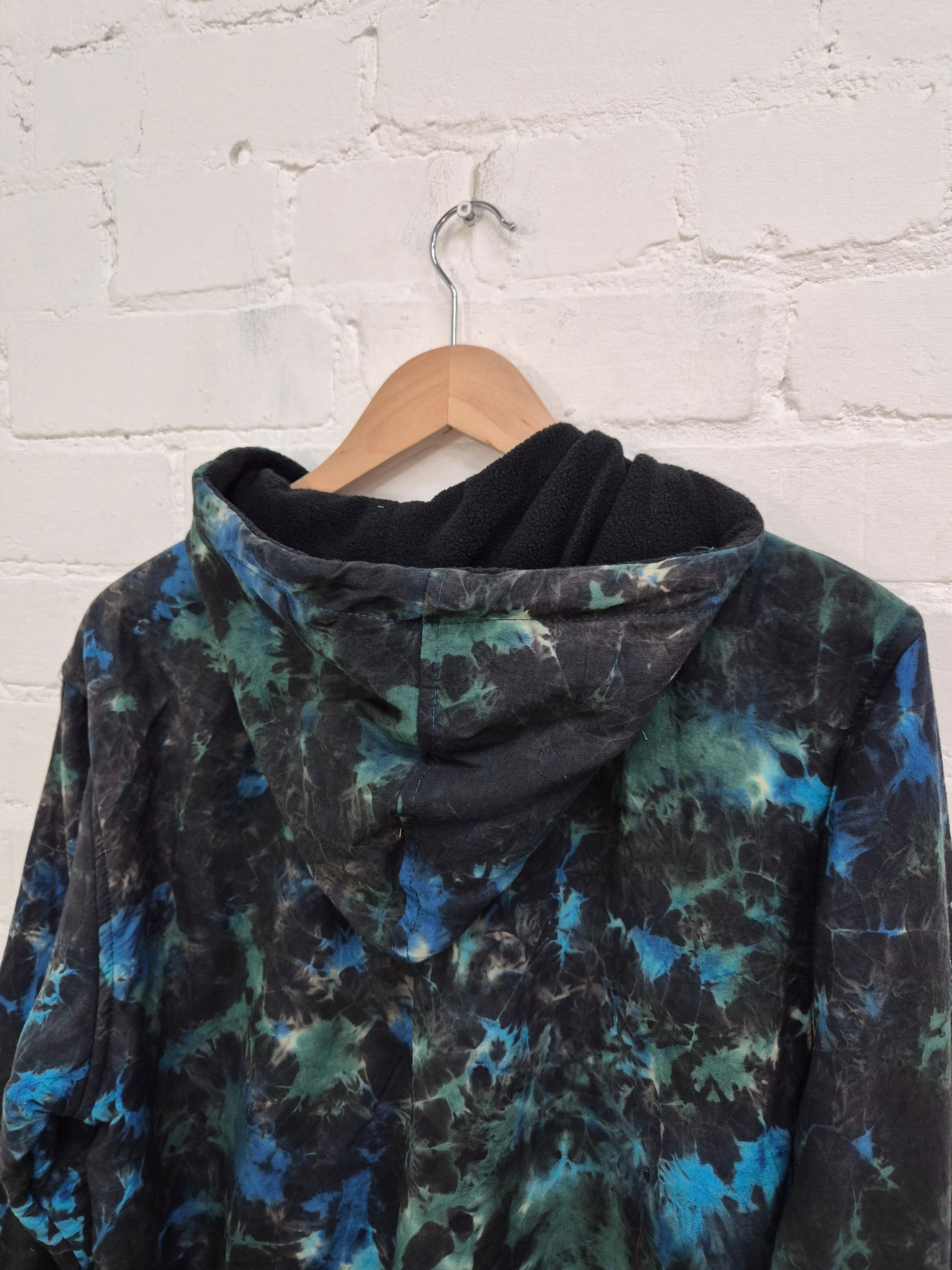 Tie Dye Fleece Lined Hood Top