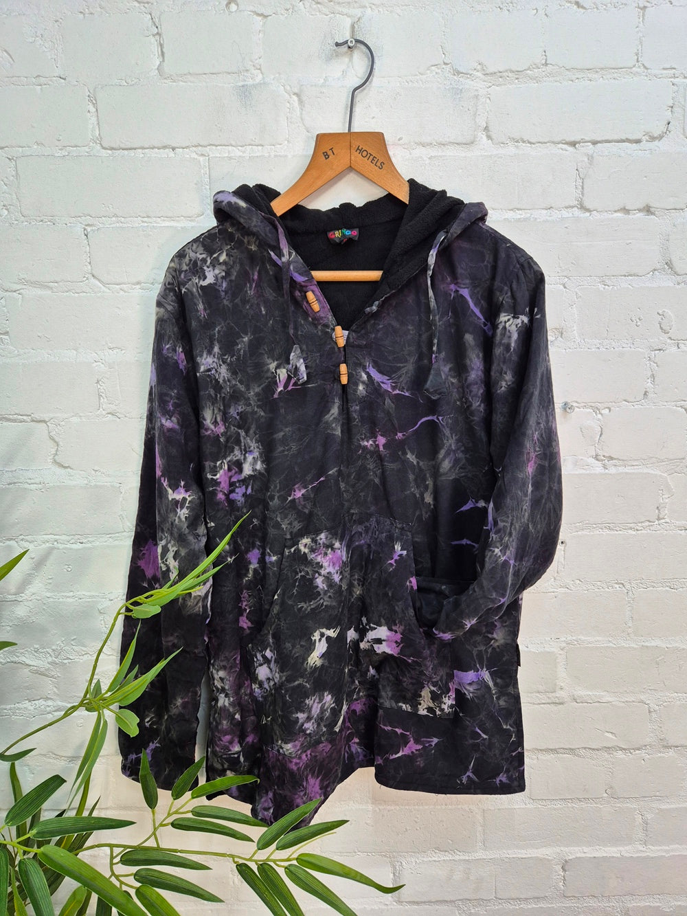 Tie Dye Fleece Lined Hood Top
