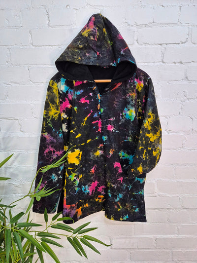 Tie Dye Fleece Lined Hood Top