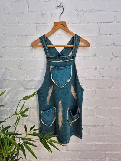 Short Dungaree Dress
