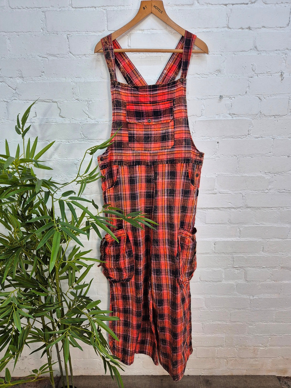 Checkered Dungarees