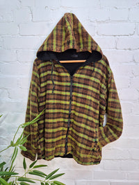 Brushed Cotton Checkered Jacket