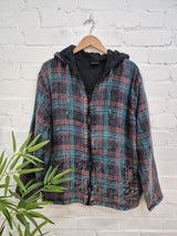 Brushed Cotton Checkered Jacket