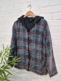 Brushed Cotton Checkered Jacket