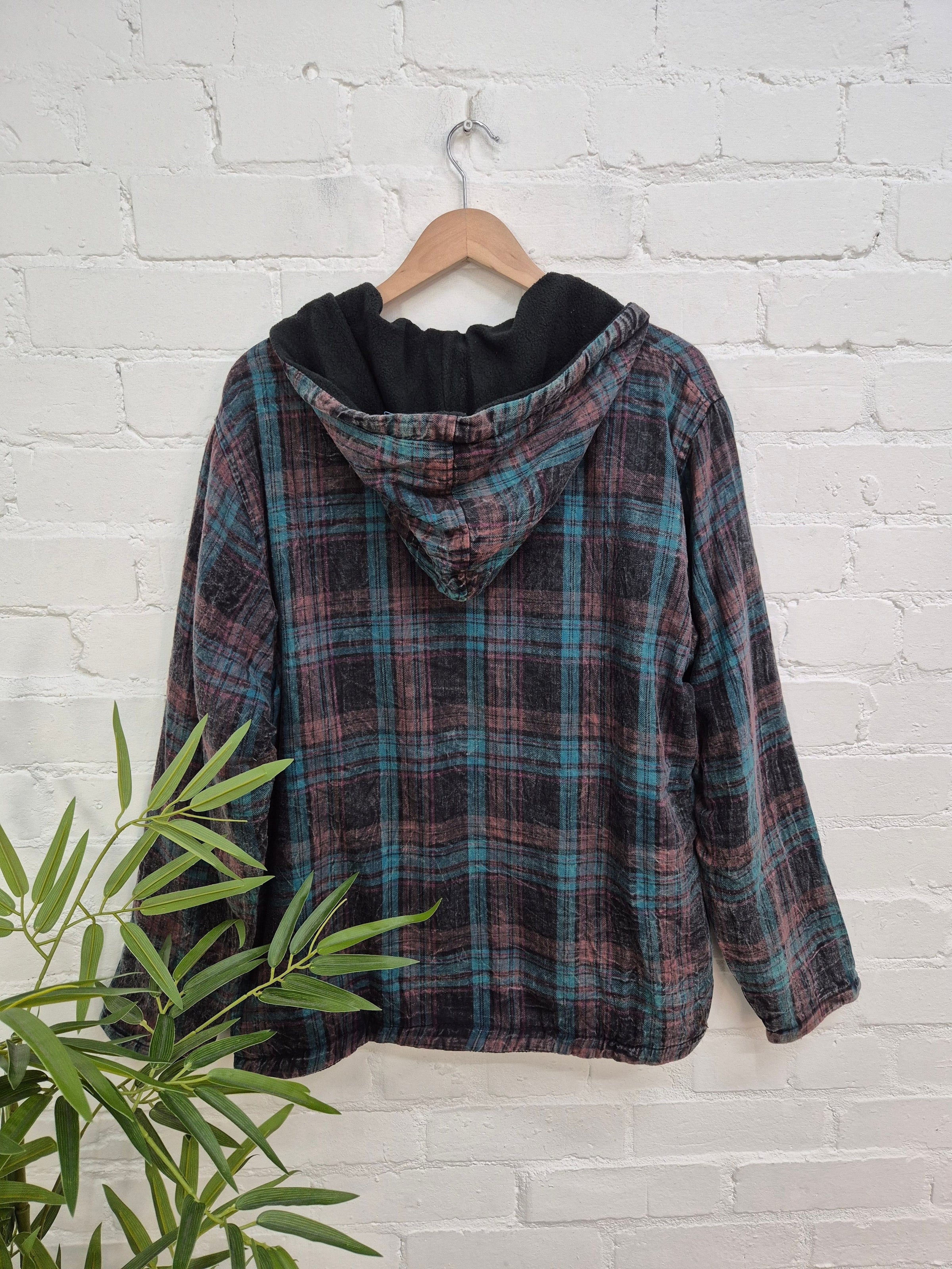 Brushed Cotton Checkered Jacket