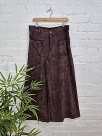 Checkered Wide Leg Trousers