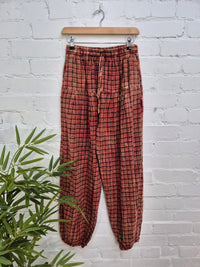 Brushed Cotton Checkered Harems