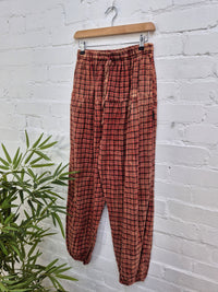 Brushed Cotton Checkered Harems