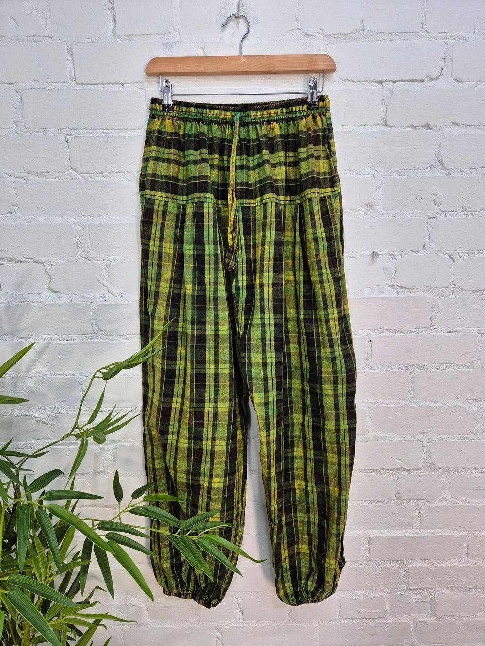 Cotton Checkered Harems