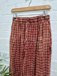 Brushed Cotton Checkered Harems