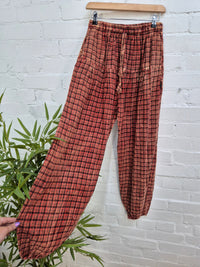 Brushed Cotton Checkered Harems