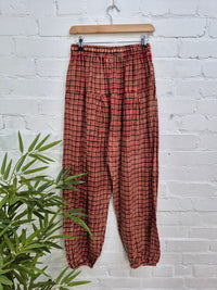 Brushed Cotton Checkered Harems