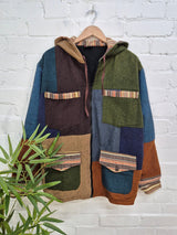 Mixed Patch Fleece Lined Jacket