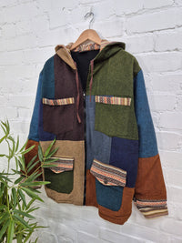 Mixed Patch Fleece Lined Jacket