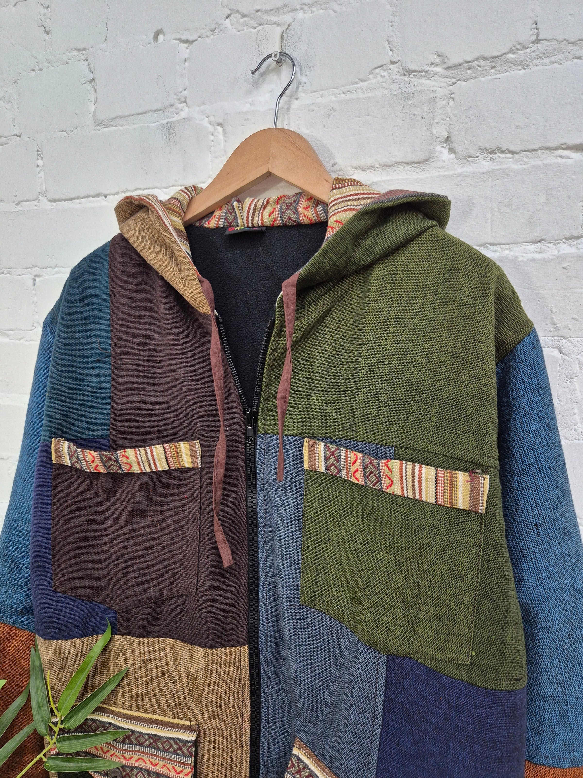 Mixed Patch Fleece Lined Jacket