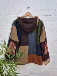 Mixed Patch Fleece Lined Jacket