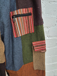 Mixed Patch Harem Trousers