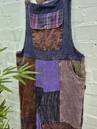 Mixed Patchwork Dungarees