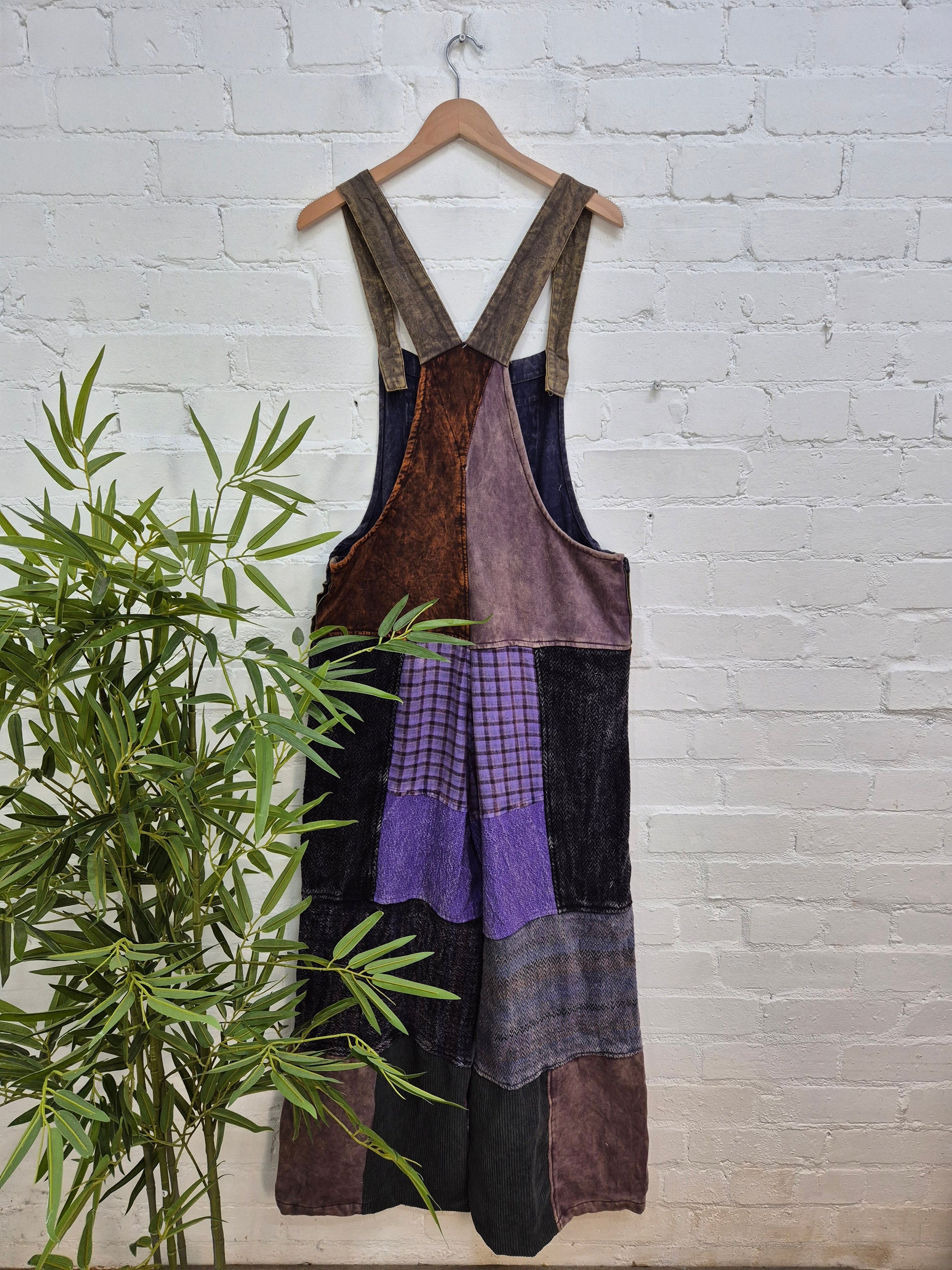 Mixed Patchwork Dungarees