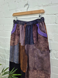 Mixed Patchwork Straight Leg Trousers