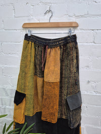 Mixed Patchwork Cargo Trousers