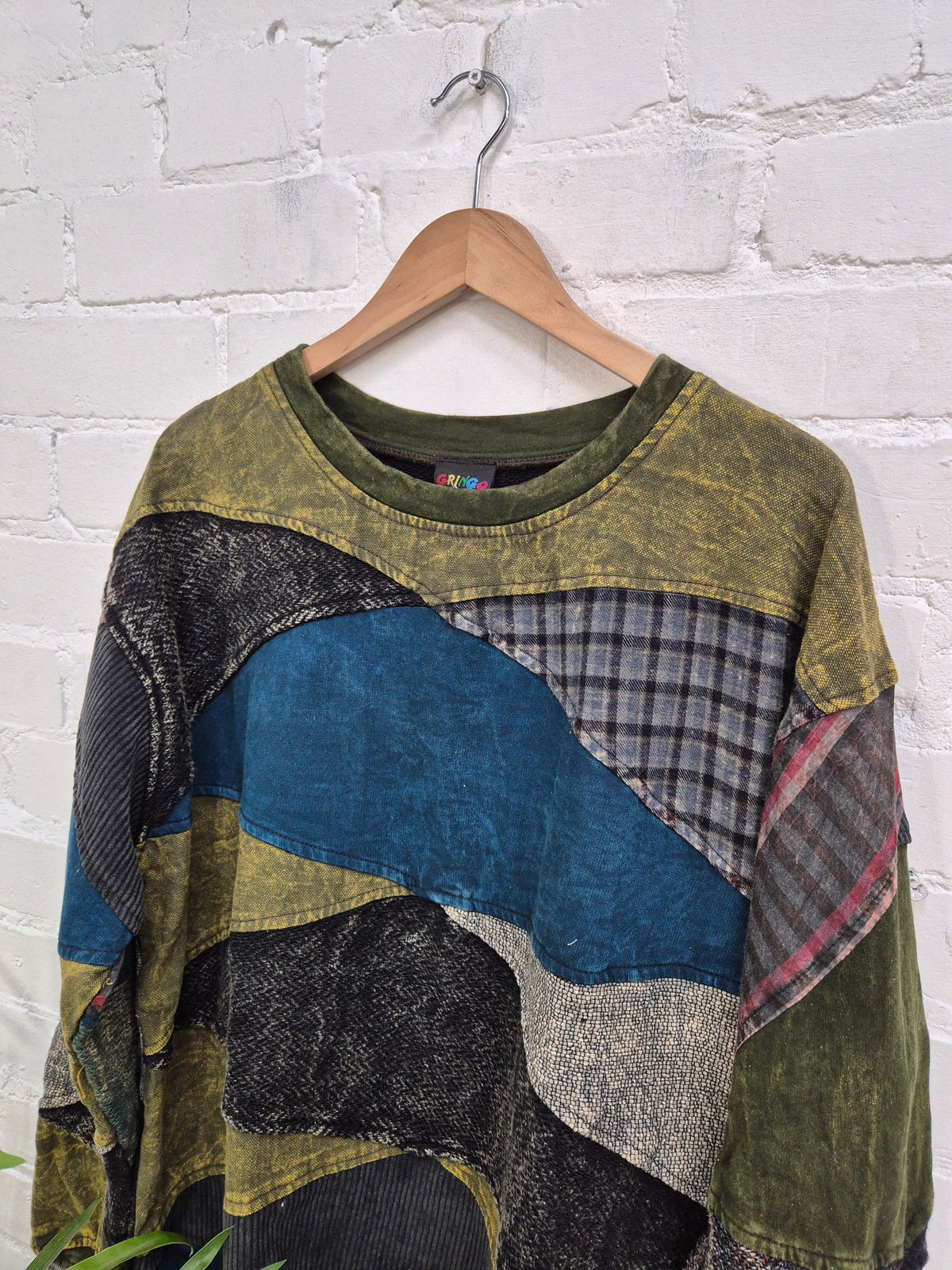 Mixed Patchwork Oversized Jumper