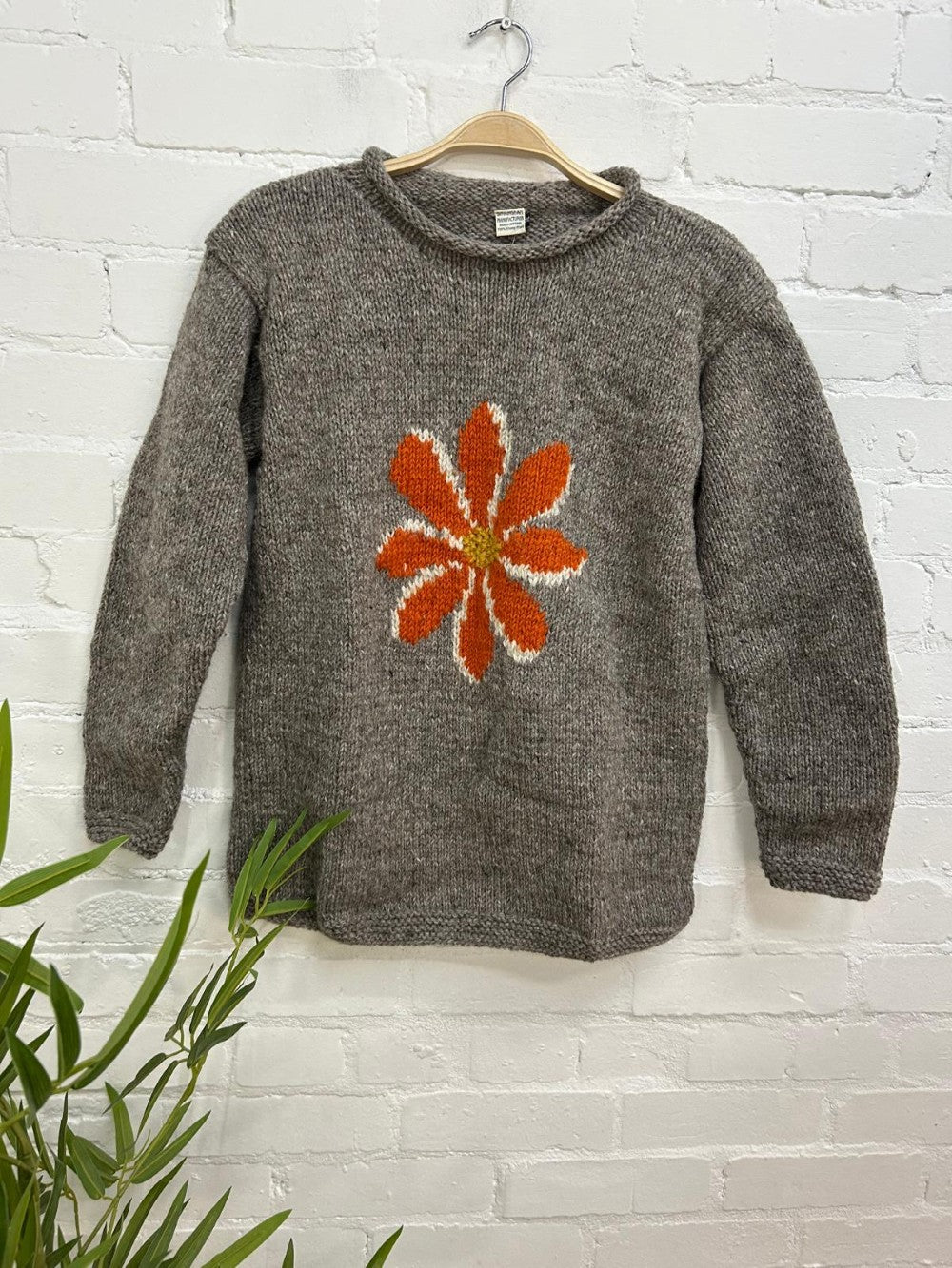 Knitted Flower Jumper
