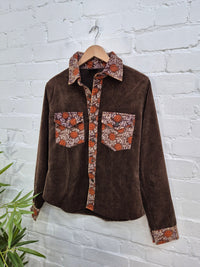 Ladies Corduroy Full Button Shirt