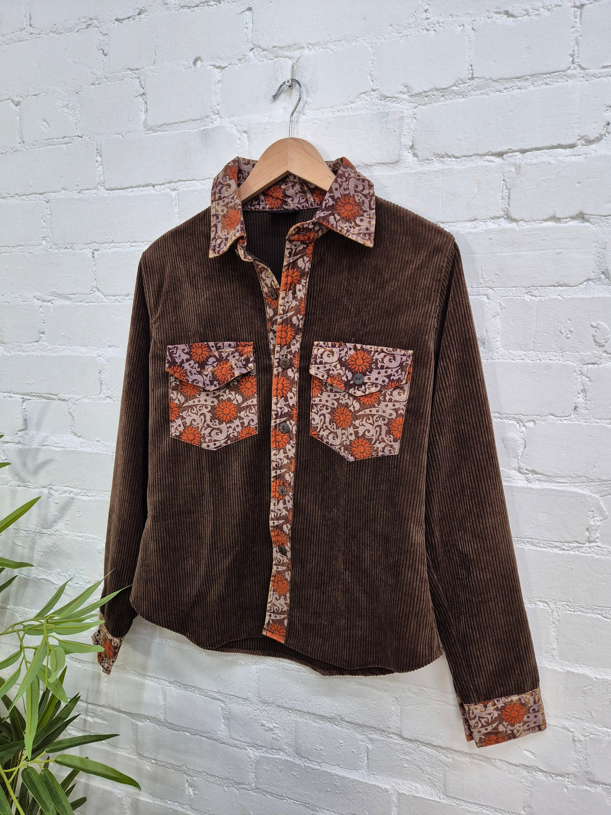 Ladies Corduroy Full Button Shirt