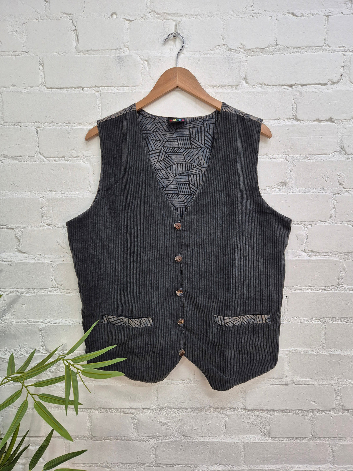 Corduroy Button Waistcoat